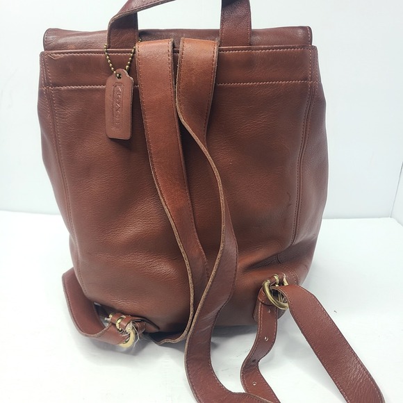 Vtg Coach 4134 Soho Leather Buckle Back Sack Backpack 90s Made In USA Brown - Picture 4 of 7